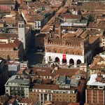 Vista dall'alto della città di Piacenza