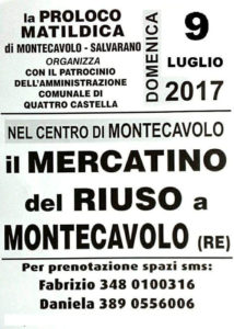 Mercatino del riuso a Montecavolo @ Montecavolo RE | Montecavolo | Emilia-Romagna | Italia