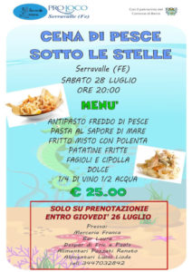 Cena di Pesce sotto le Stelle @ Serravalle (FE) | Serravalle | Emilia-Romagna | Italia