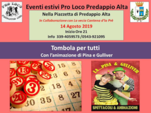 Tombola per tutti @ Predappio Alta (FC)